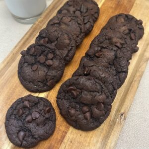 12 Chocolate Chocolate Chip Cookies