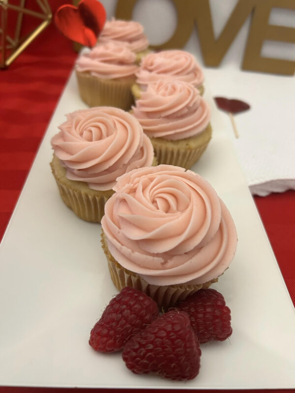 Perfect Vanilla Cupcakes with Raspberry Buttercream