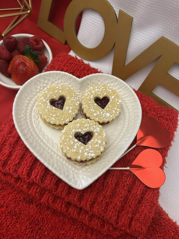 Raspberry Linzer Cookies